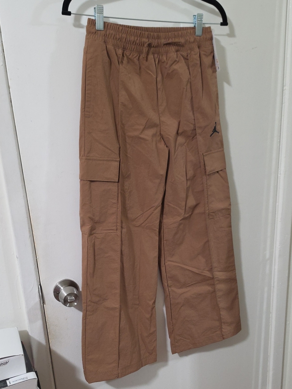 Girls Jordan Cargo Joggers in Tan with Black Jumpman